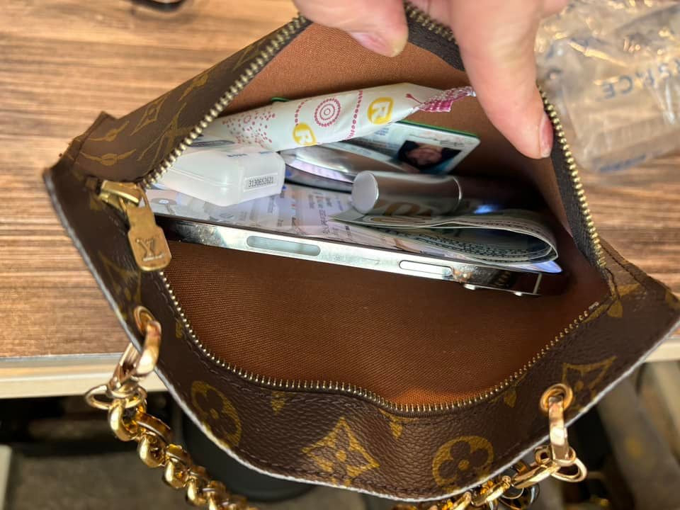 Louis Vuitton Randonnee Pouch Converted to Crossbody Clutch