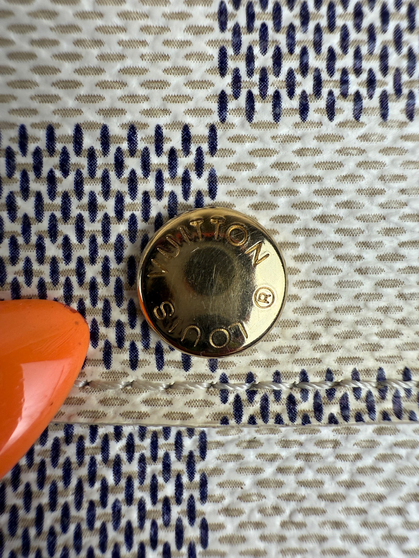 6-Ring Key Holder in Damier Azur