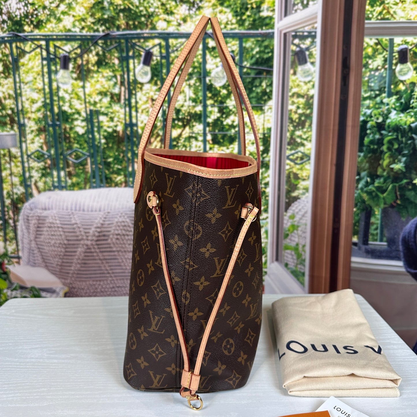 Louis Vuitton Monogram Neverfull MM Cerise