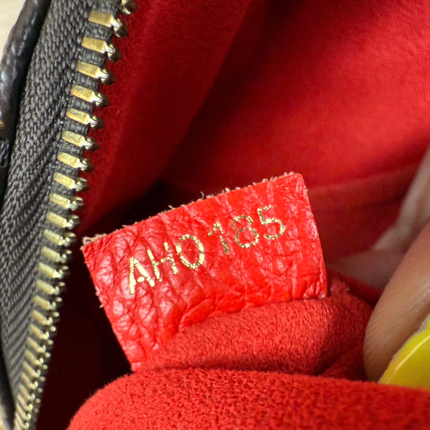 Retiro NM 2-Way Bag in Coquelicot Leather and
Monogram Canvas