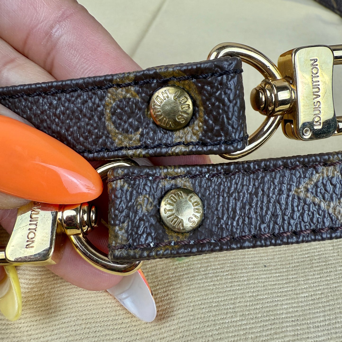 Monogram Canvas Shoulder Strap with Comfort Pad