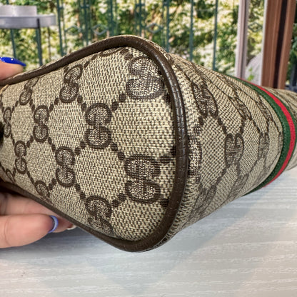 Gucci Vintage GG Web Sherry Line Clutch Bag
