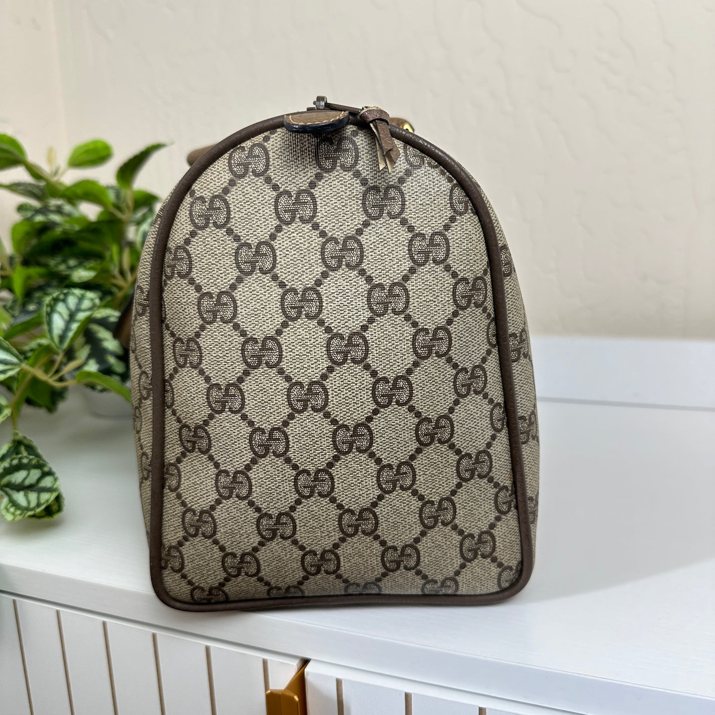 Gucci Vintage Supreme Sherry Boston Bag