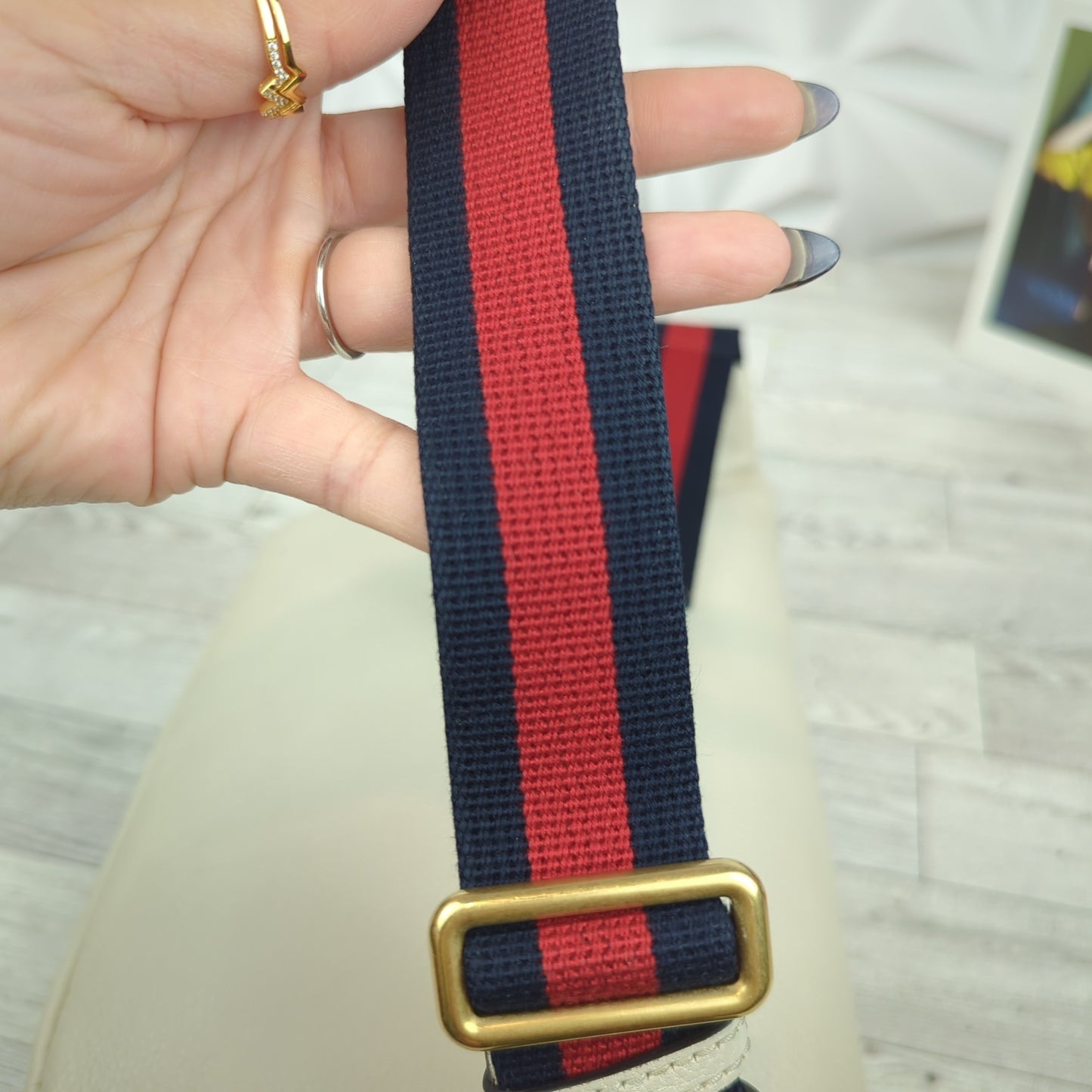 Gucci Large White Logo Print Bum Bag