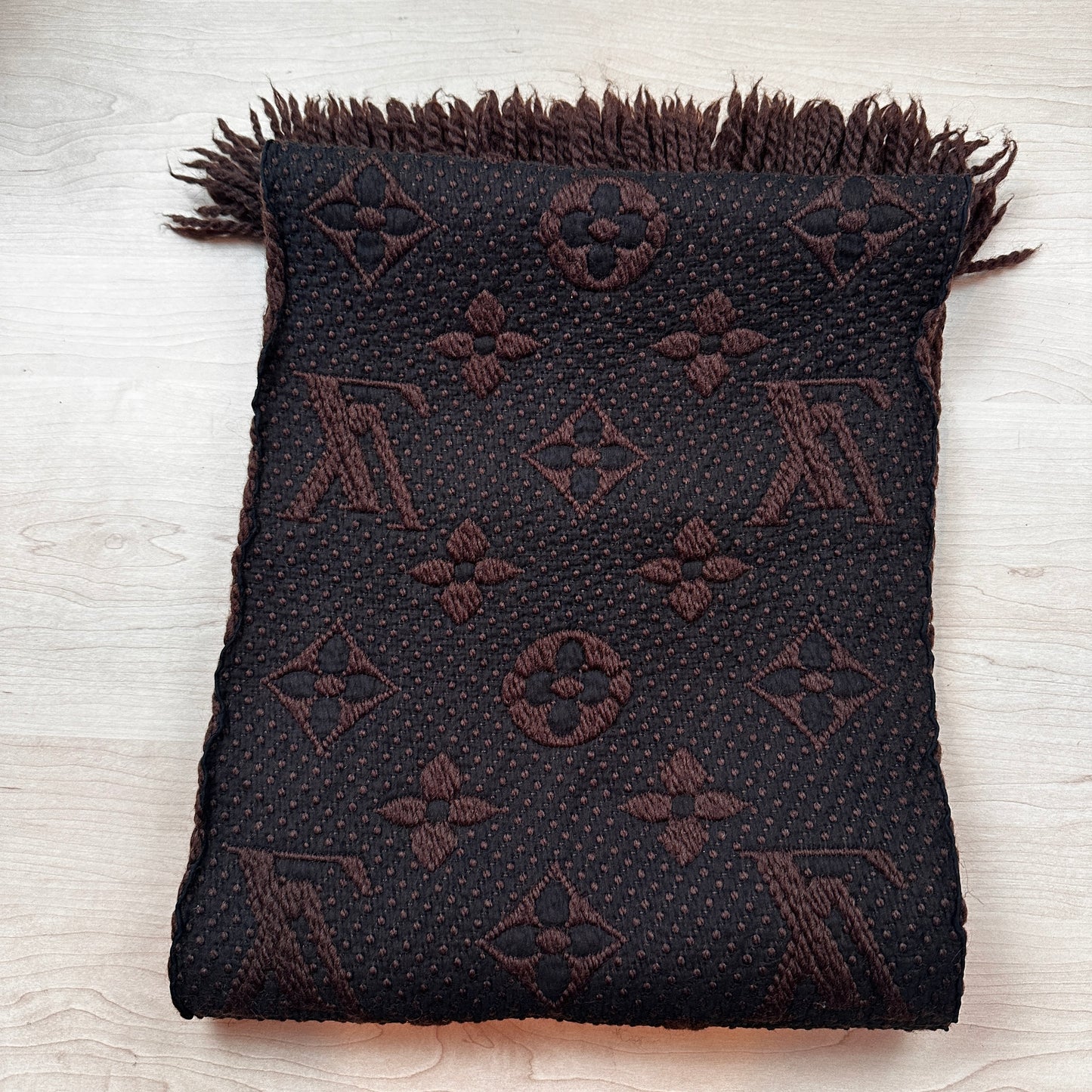 Louis Vuitton Logomania Scarf Brown