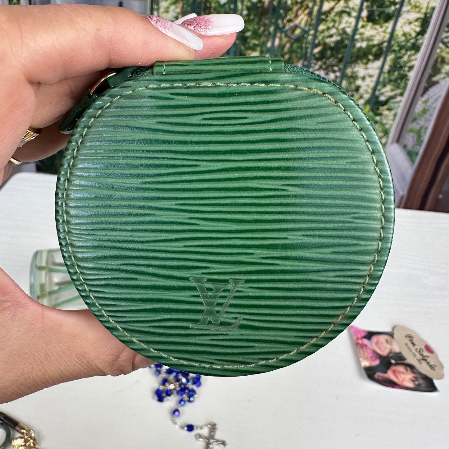 Louis Vuitton Jewelry Hard Case in Green Epi Leather