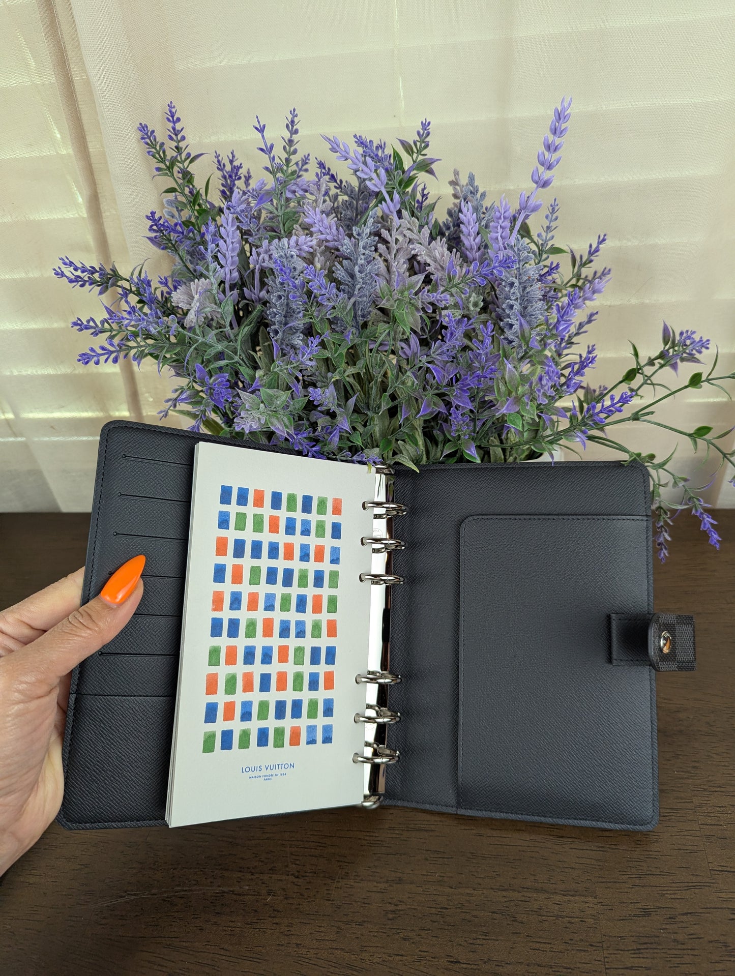 Damier Graphite Medium Ring Agenda