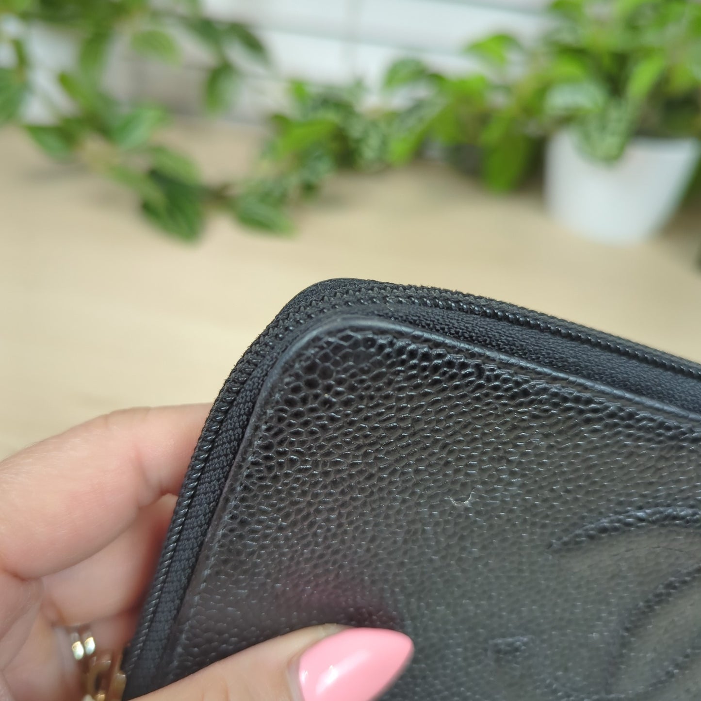 Chanel Caviar Timeless CC Zipped Wallet Black