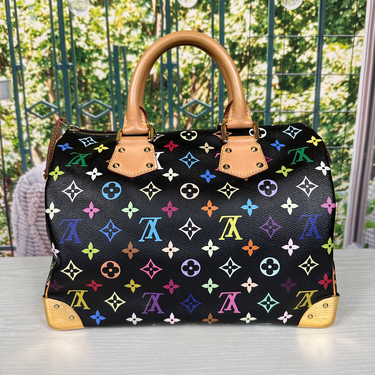 Louis Vuitton Limited Edition Murakami Black Multicolor Speedy 30