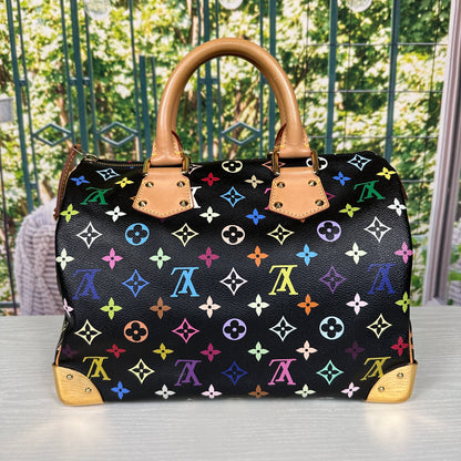 Louis Vuitton Limited Edition Murakami Black Multicolor Speedy 30