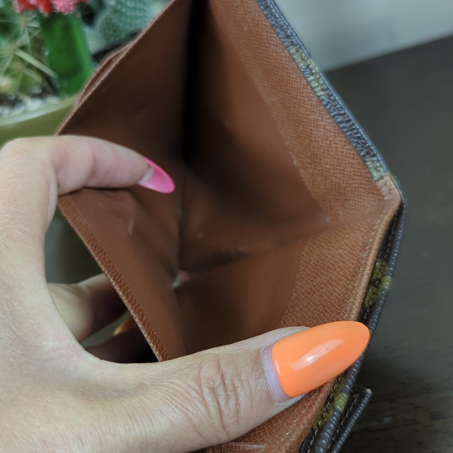 Elise Monogram Tri-Fold Wallet