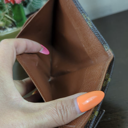 Elise Monogram Tri-Fold Wallet