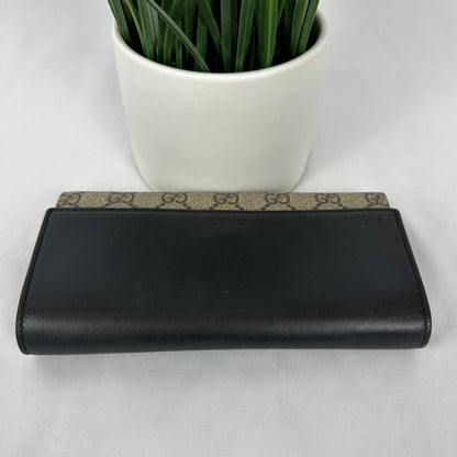 Gucci GG Supreme Continental Wallet Black