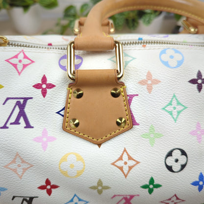Louis Vuitton Murakami White Multicolor Monogram Speedy 30