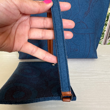 Hermes Blue Karimi MM Tote