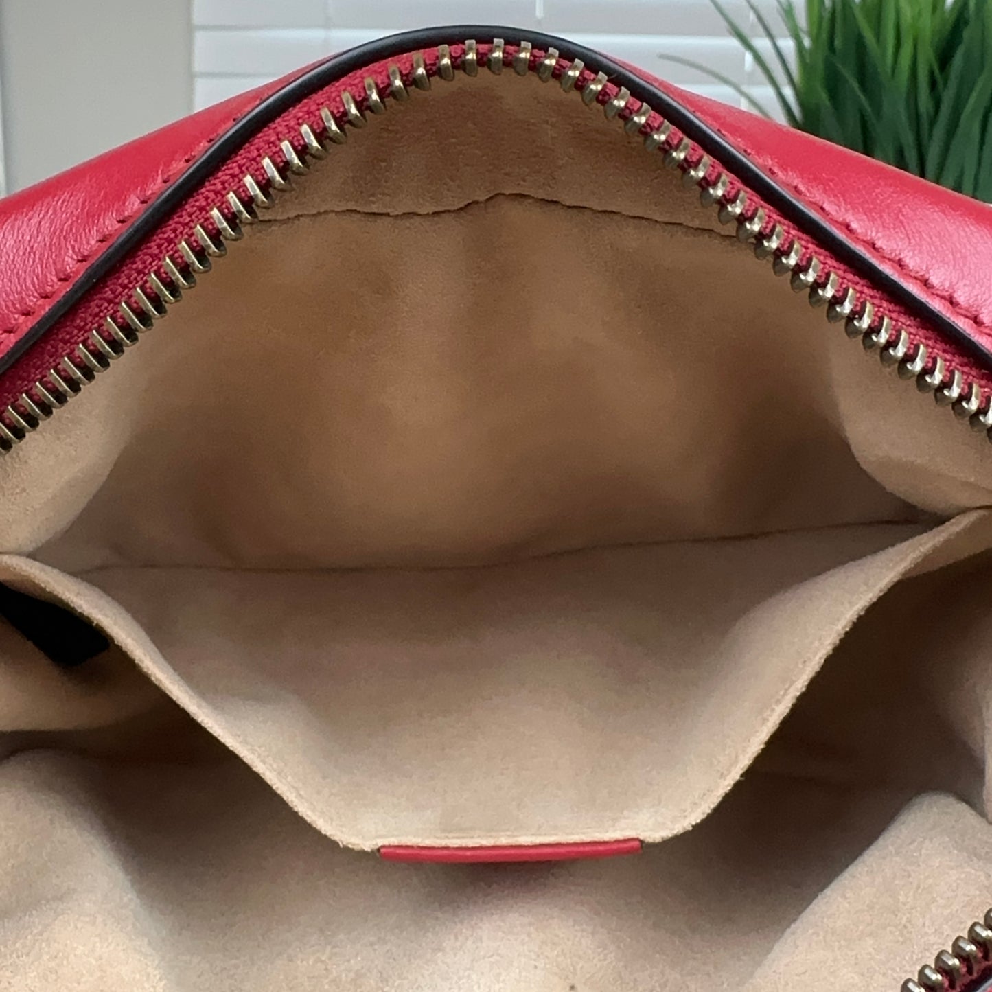 Gucci Calfskin Matelasse Mini GG Marmont Bag Red