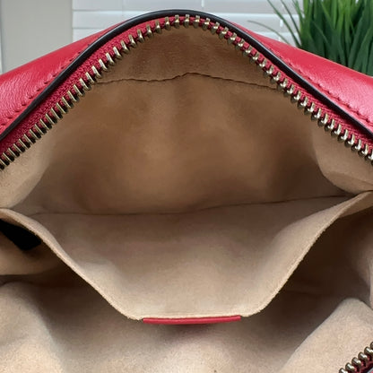 Gucci Calfskin Matelasse Mini GG Marmont Bag Red
