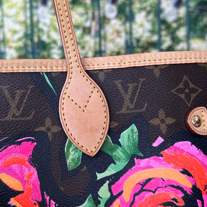 Louis Vuitton Limited Edition Stephen Sprouse Monogram Roses Neverfull MM