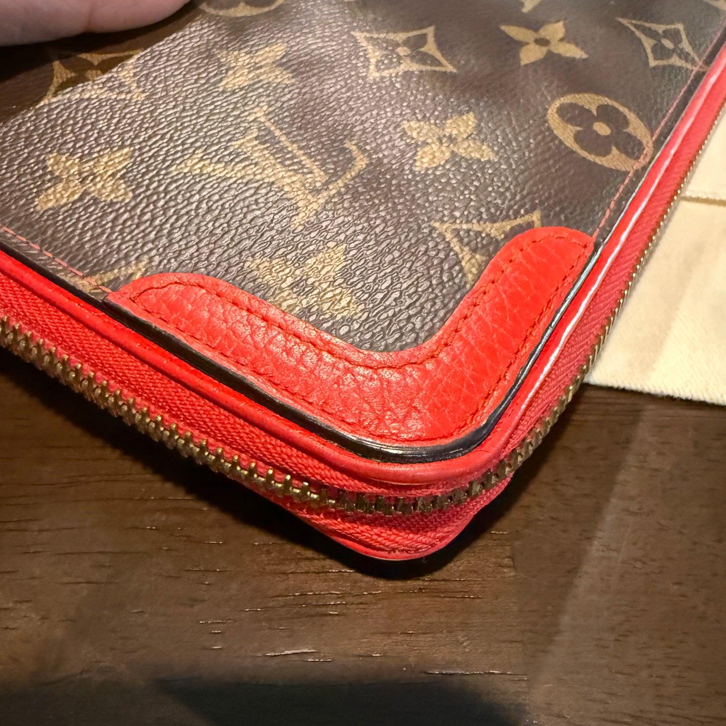 Daily Organizer Clutch Wallet in Cherry Red