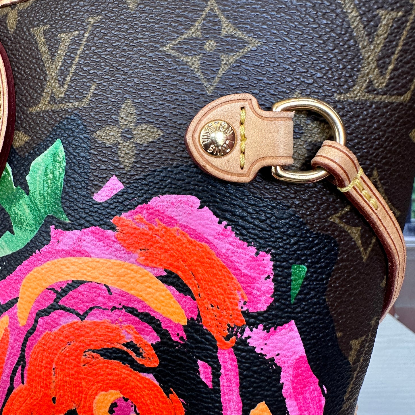 Louis Vuitton Limited Edition Stephen Sprouse Monogram Roses Neverfull MM
