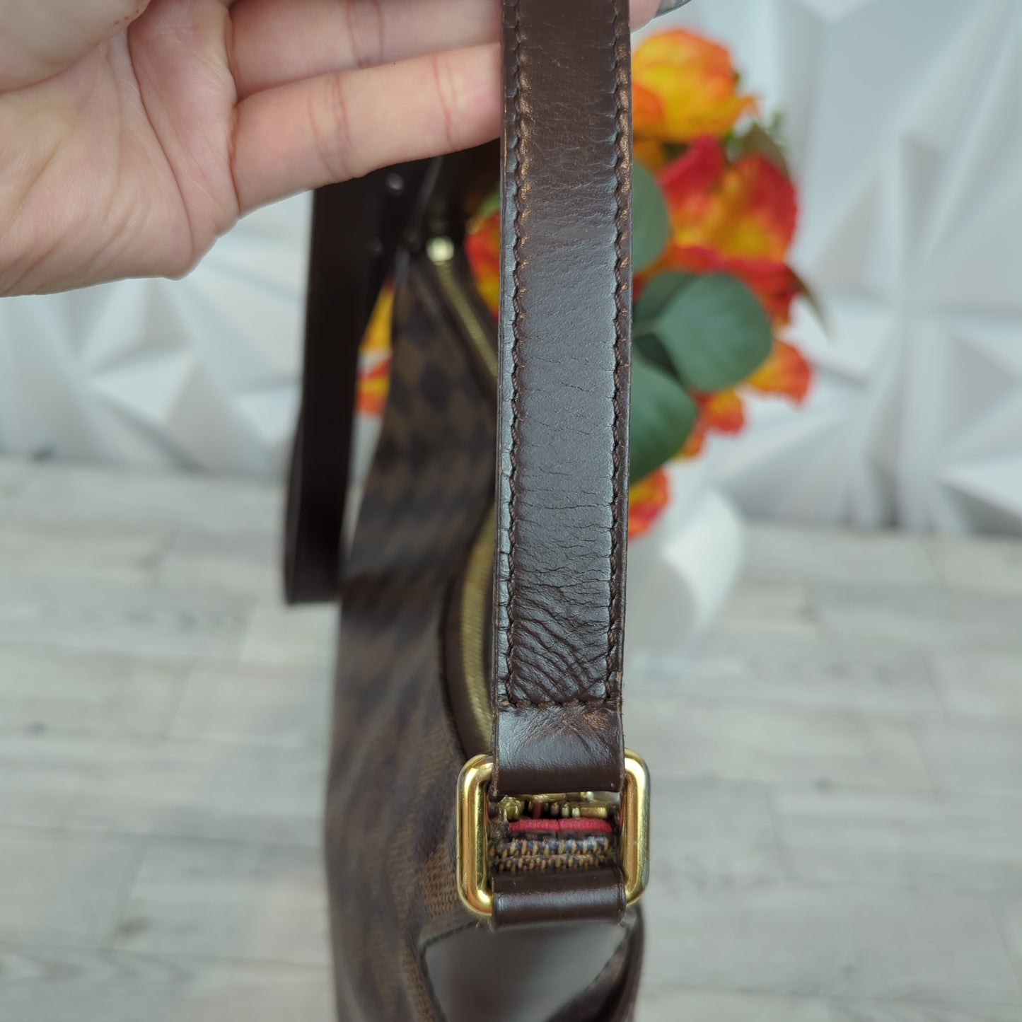 Louis Vuitton Damier Ebene Bloomsbury PM Crossbody Bag