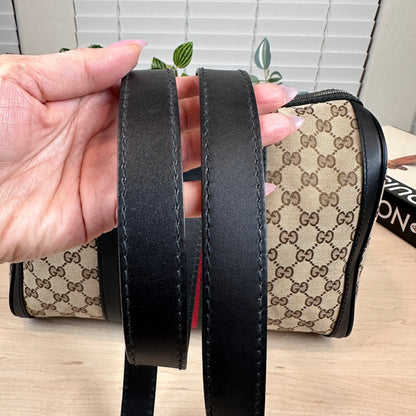 Gucci Original Boston Web  Black Leather