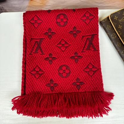 Louis Vuitton Logomania Scarf Red