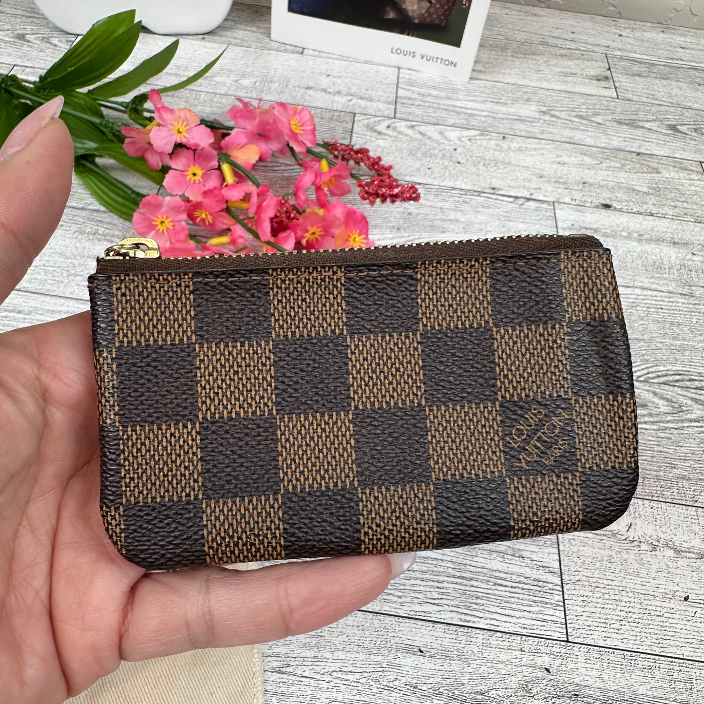 Louis Vuitton Damier Ebene Key Cles Pouch