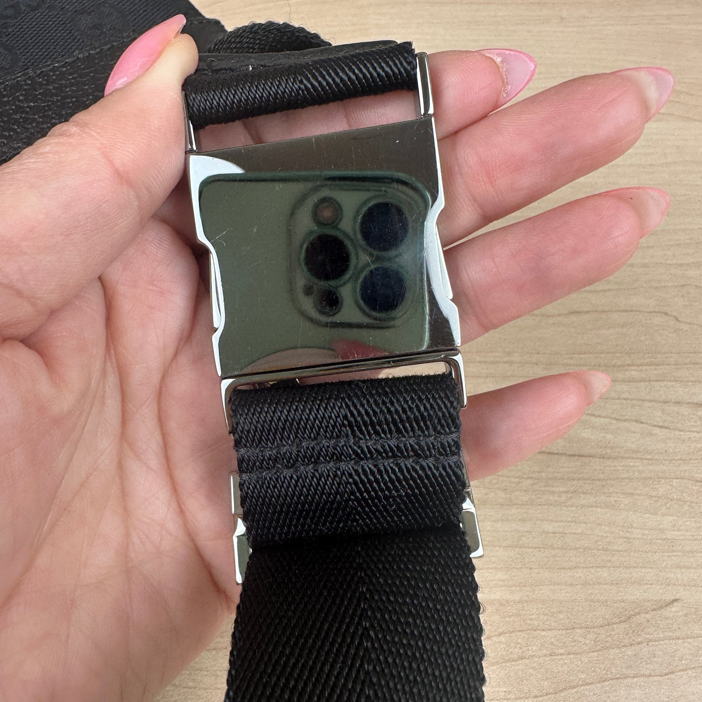 Gucci GG Web Buckle Belt Bag Black