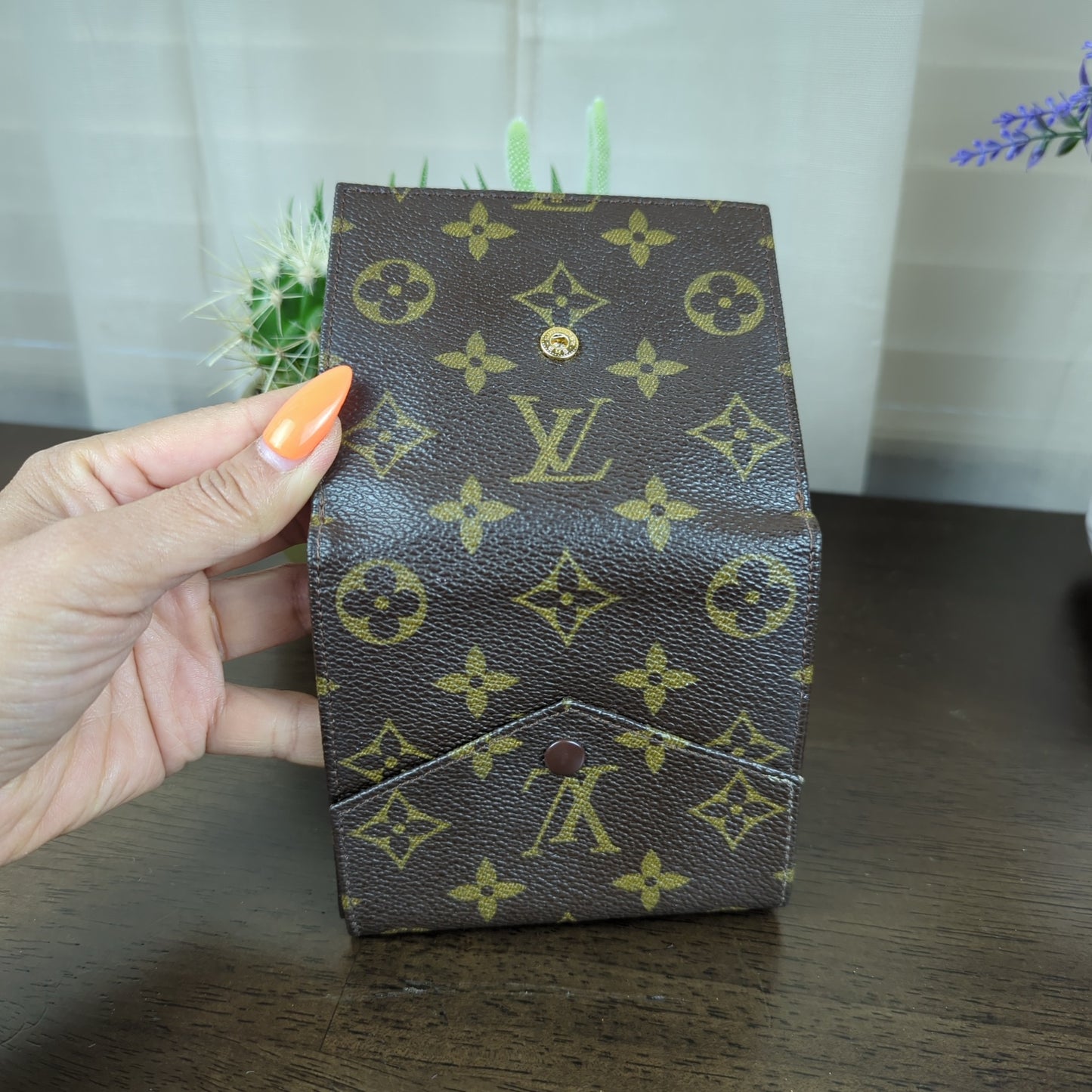 Elise Monogram Tri-Fold Wallet