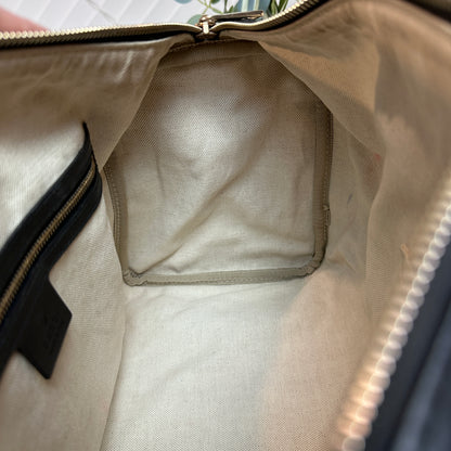 Gucci Original Boston Web  Black Leather