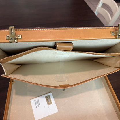 Beige/Brown Micro GG Hard Briefcase