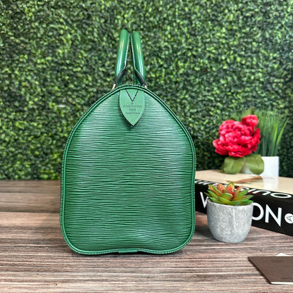 Louis Vuitton Speedy 25 Borneo Green Epi Leather