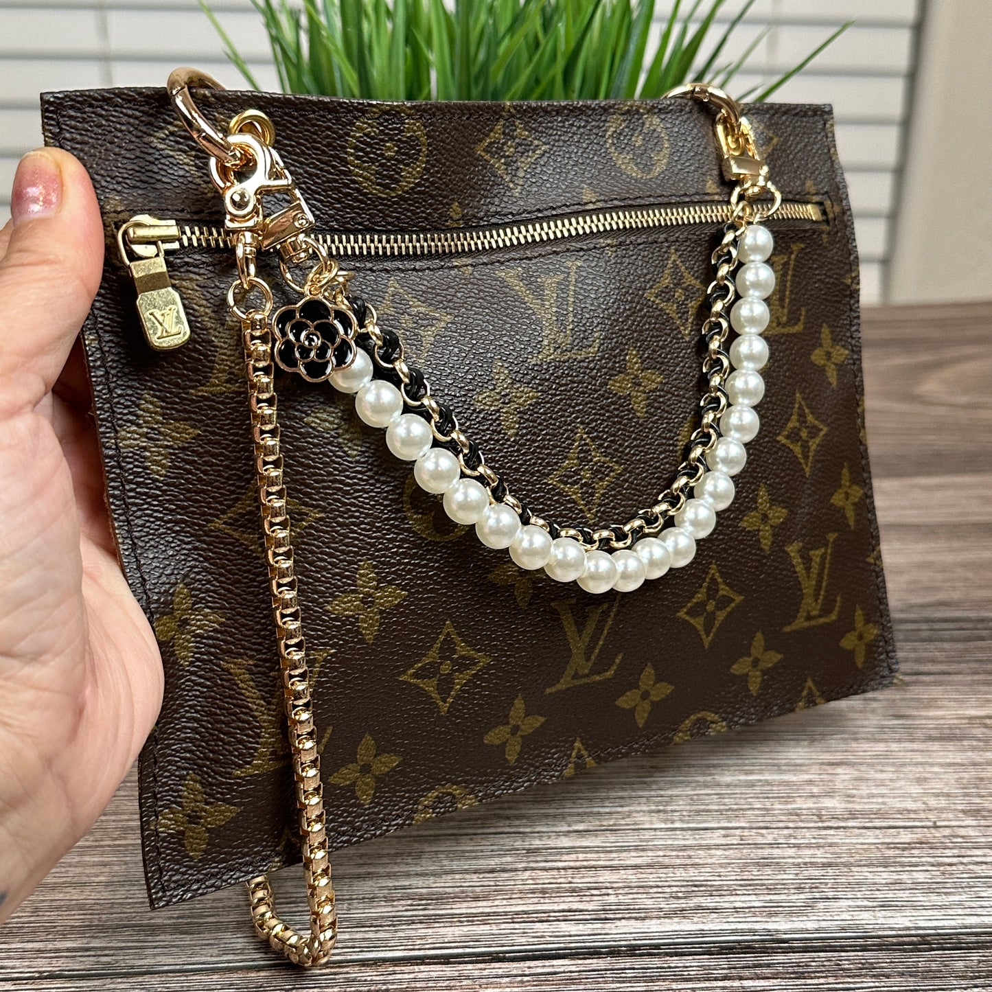 Louis Vuitton Randonnee Pouch Converted to Crossbody Clutch