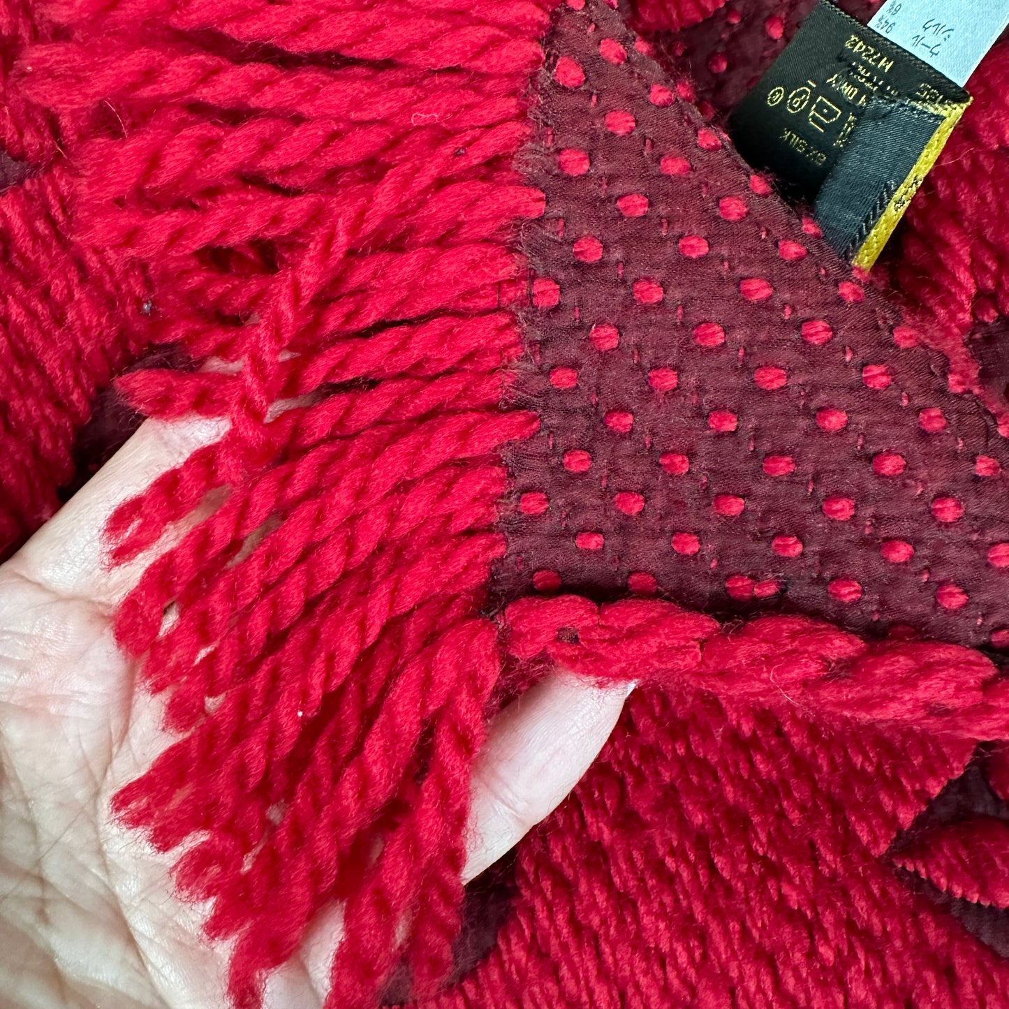 Louis Vuitton Logomania Scarf Red