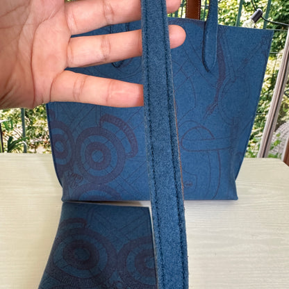 Hermes Blue Karimi MM Tote