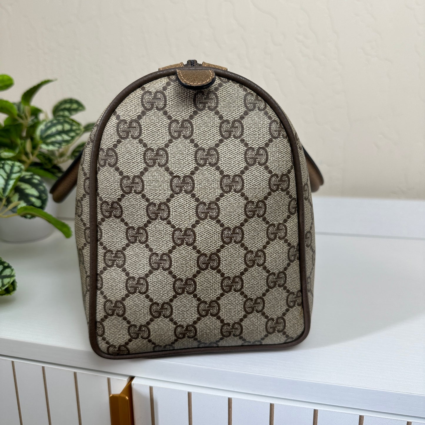 Gucci Vintage Supreme Sherry Boston Bag