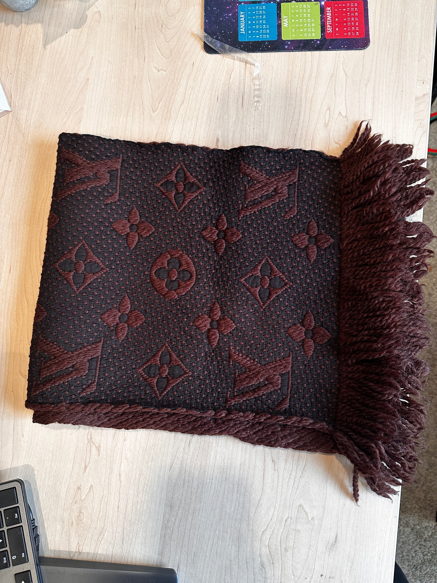 Louis Vuitton Logomania Scarf Brown