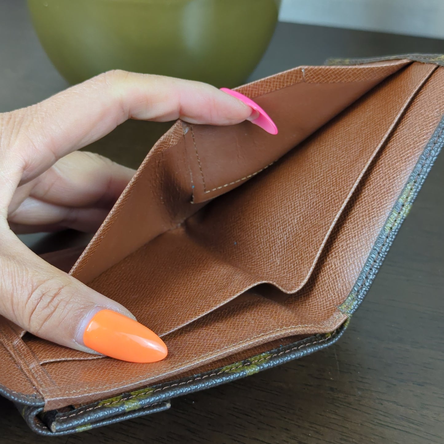 Elise Monogram Tri-Fold Wallet