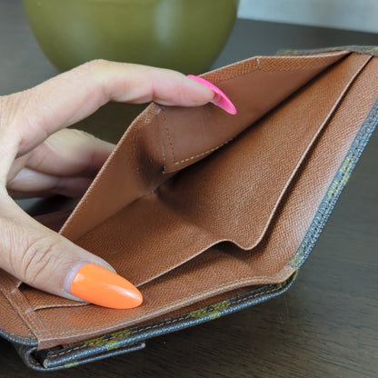 Elise Monogram Tri-Fold Wallet