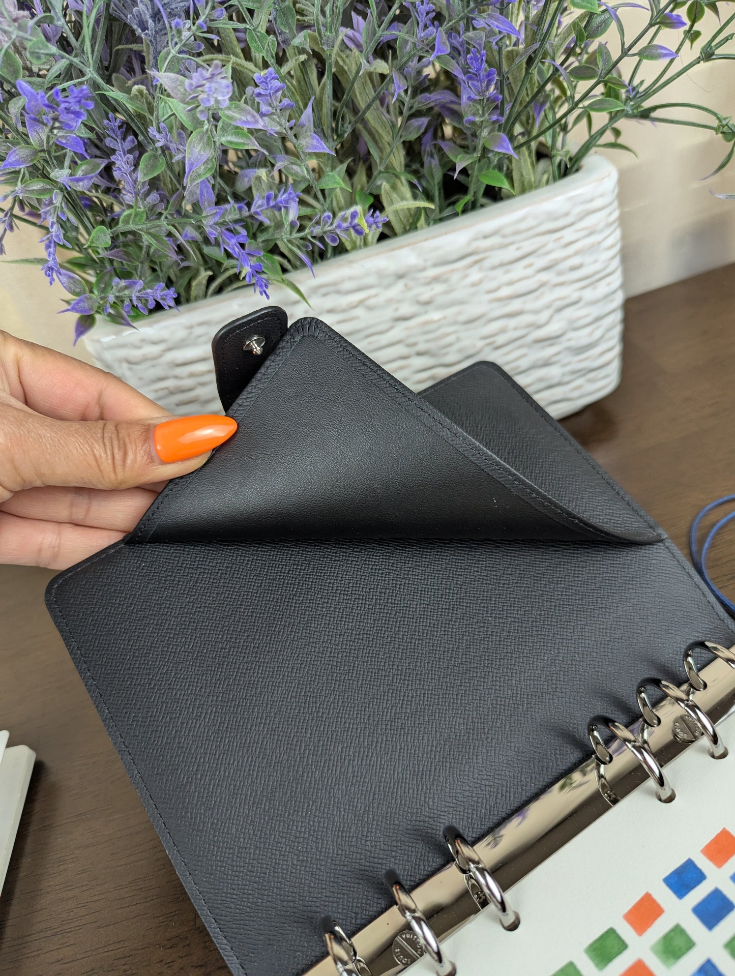 Damier Graphite Medium Ring Agenda