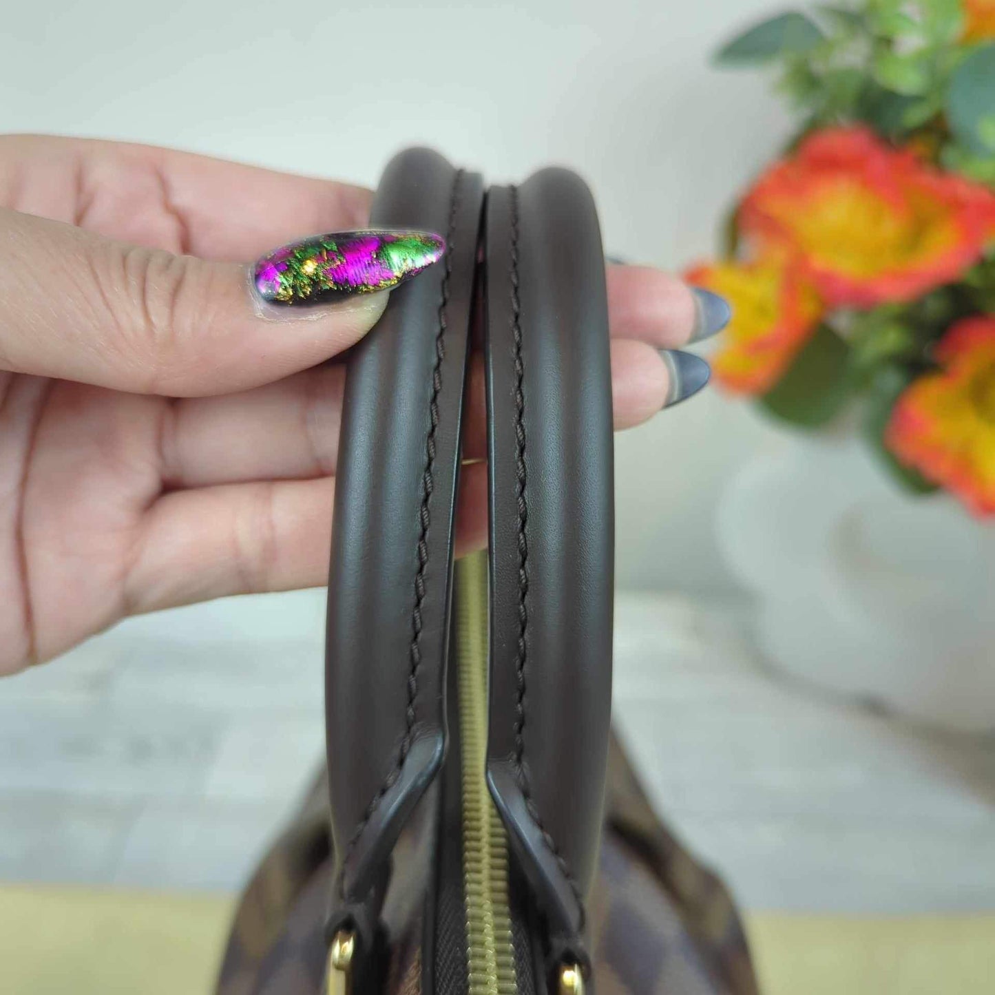 Louis Vuitton Damier Siena PM Two Way Crossbody Bag