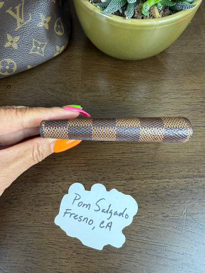 Damier Ebene 6-Ring Key Holder Rose Ballerine Pink