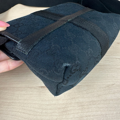 Gucci GG Web Buckle Belt Bag Black