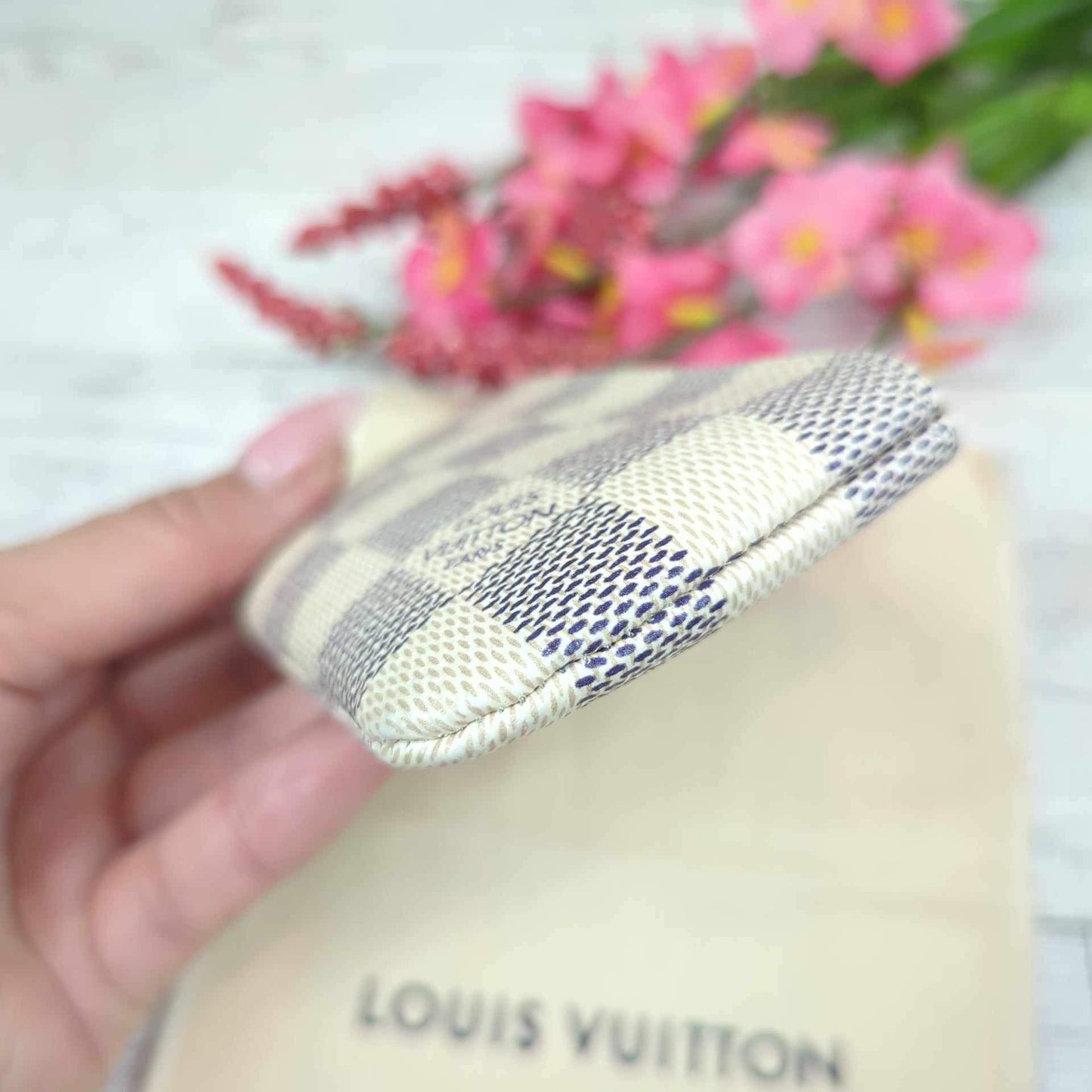 Louis Vuitton Damier Azur Key Cles Pouch