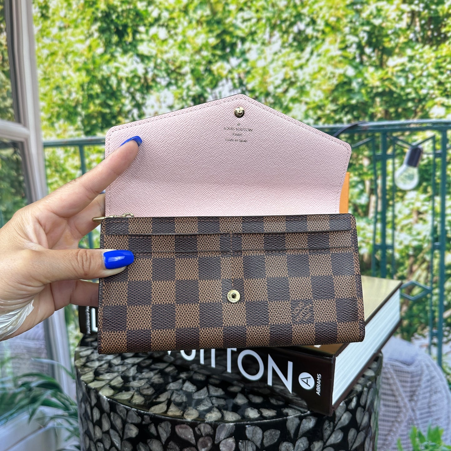 Louis Vuitton Damier Sarah Wallet Rose Ballerine
