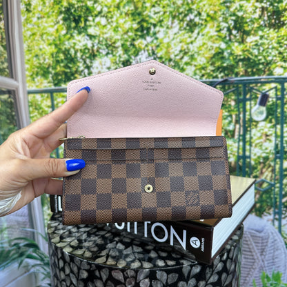 Louis Vuitton Damier Sarah Wallet Rose Ballerine