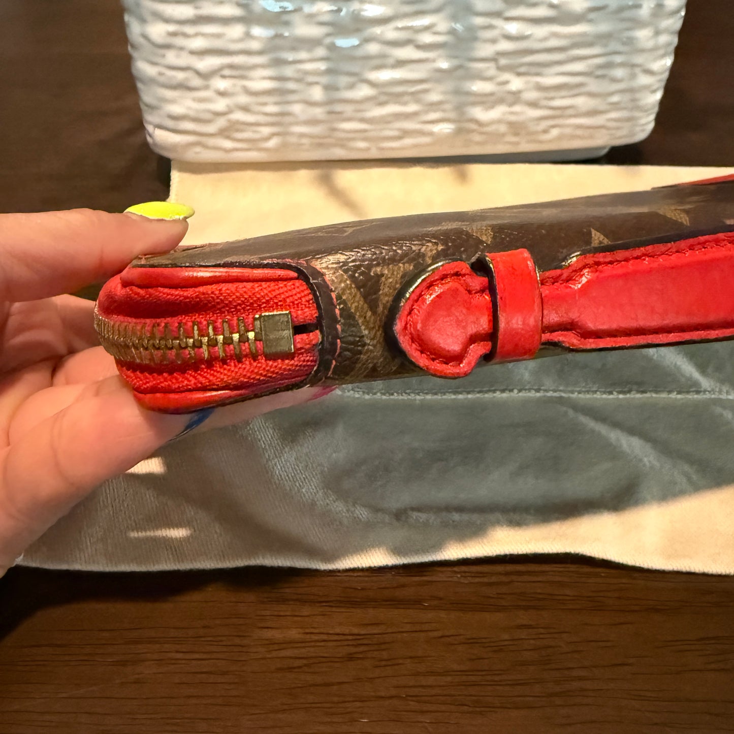 Daily Organizer Clutch Wallet in Cherry Red