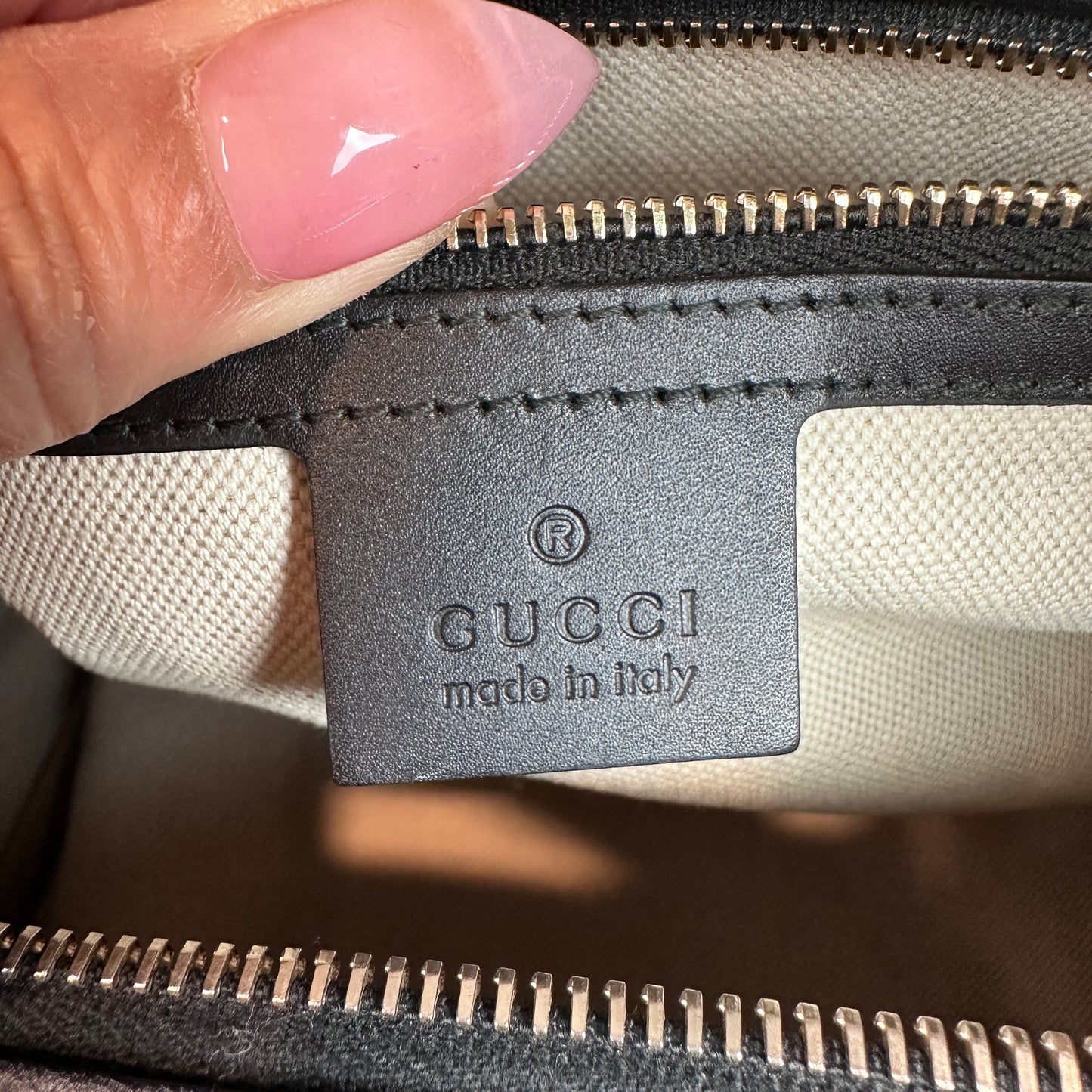 Gucci Original Boston Web  Black Leather