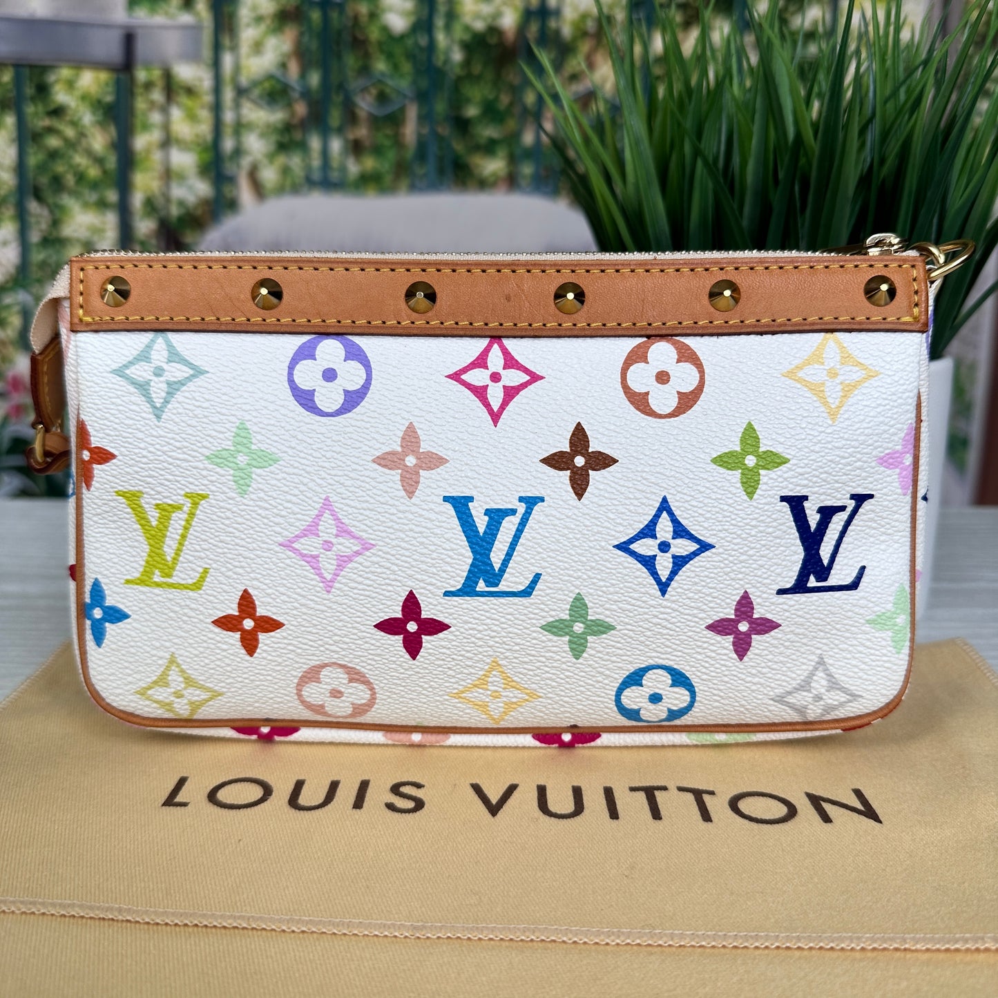 Louis Vuitton Murakami White Multicolor Pochette Accessories